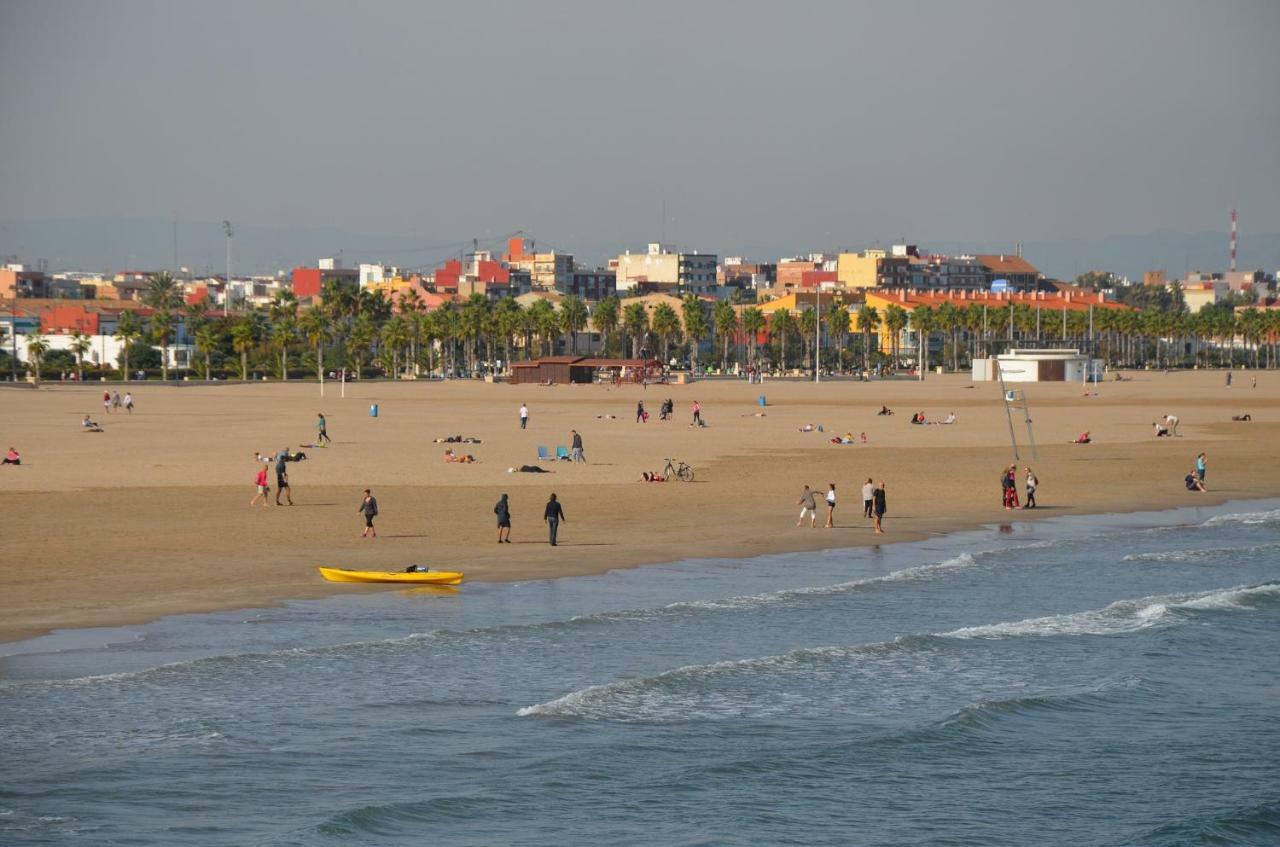 ולנסיה Malvarrosa Beach Apartment מראה חיצוני תמונה